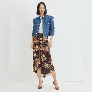 NWT Veronica Beard Pixie Skirt in Oxblood Multi, Size 16